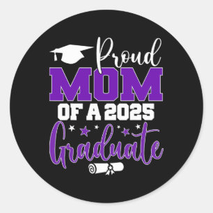 Proud-Mama eines 2025-Grad-Cl-Senior-Abschlusses Runder Aufkleber