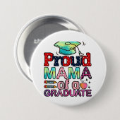 Proud Mama eines Absolventen Button (Vorne & Hinten)