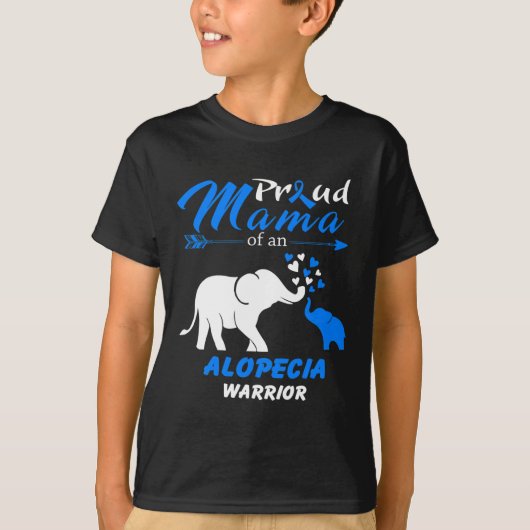 Proud Mama eines Alopezie-Kriegers T-Shirt (Vorderseite)
