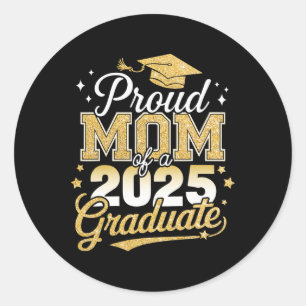 Proud-Mama eines Cl von 2025 Hochschulabsolventen Runder Aufkleber