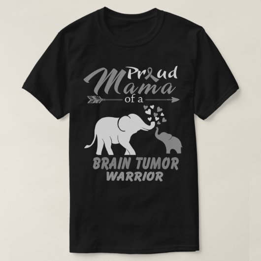 Proud Mama eines Hirntumorkriegers T-Shirt (Design vorne)