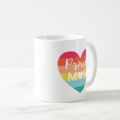 Proud Mama Gay Pride Farbenfrohe Regenbogenhaut Kaffeetasse (VorderseiteRechts)