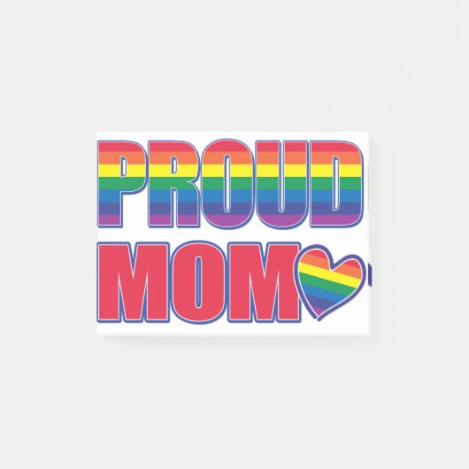 Proud-Mama-Gay Pride Post-it Klebezettel (Vorderseite)