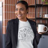 Proud Mama Graduate Blooming Wildblume Moderne T-Shirt