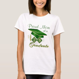 Proud Mama Green Gold Abschluss T-Shirt