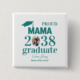 Proud mama personalized graduation button