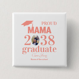 Proud mama personalized graduation button