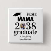 Proud mama personalized graduation button (Vorderseite)