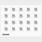 Proud mama personalized graduation quadratischer aufkleber (Blatt)