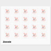 Proud mama personalized graduation quadratischer aufkleber (Blatt)