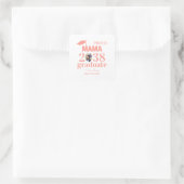 Proud mama personalized graduation quadratischer aufkleber (Tasche)