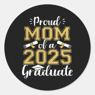 Proud-Mama Senior 2025 Proud-Mama einer Cl von 202 Runder Aufkleber