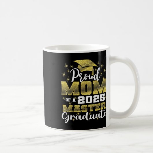 Proud-Mama von 2025 Cl Master Graduate Family Grad Kaffeetasse (Rechts)