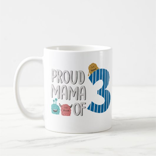 Proud Mama von drei Kaffeetasse (Links)