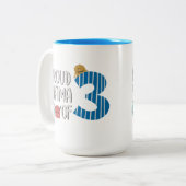 Proud Mama von drei Zweifarbige Tasse (Vorderseite Links)