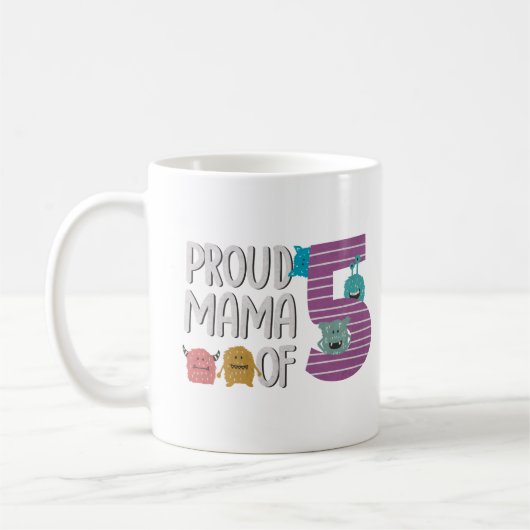 Proud Mama von fünf Kaffeetasse (Links)