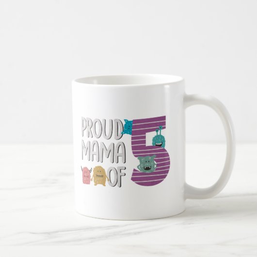 Proud Mama von fünf Kaffeetasse (Rechts)
