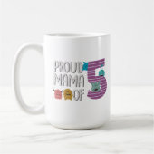 Proud Mama von fünf Kaffeetasse (Links)