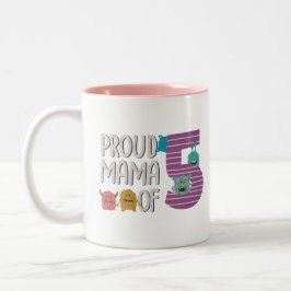 Proud Mama von fünf Zweifarbige Tasse