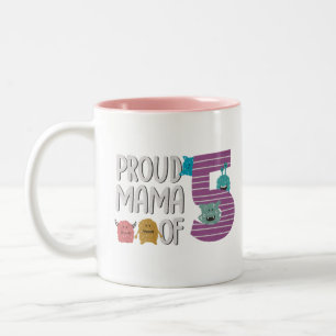 Proud Mama von fünf Zweifarbige Tasse