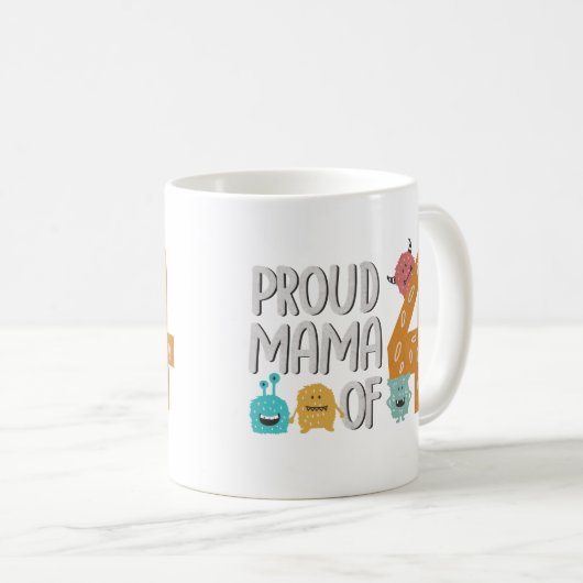 Proud Mama von Vier Kaffeetasse (VorderseiteRechts)