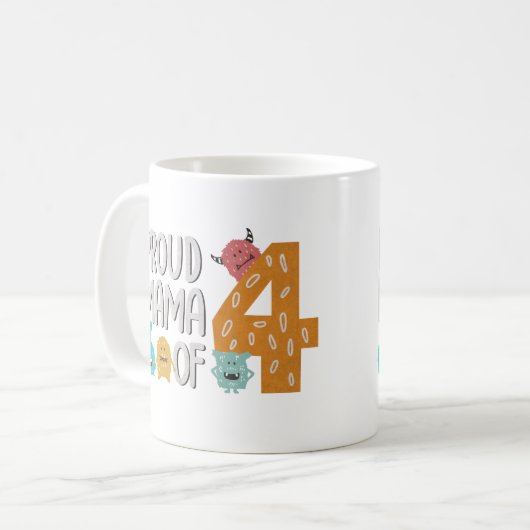 Proud Mama von Vier Kaffeetasse (Vorderseite Links)