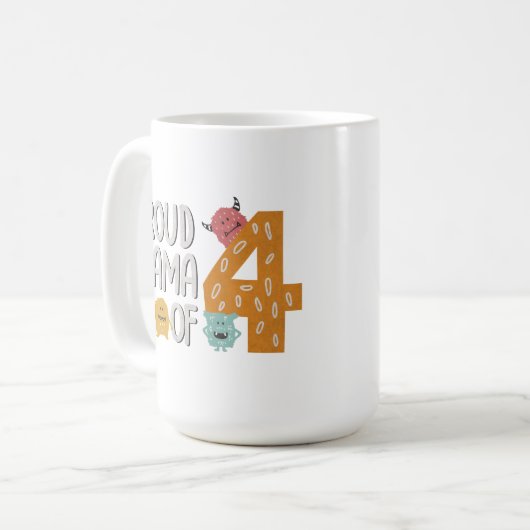 Proud Mama von Vier Kaffeetasse (Vorderseite Links)