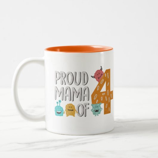 Proud Mama von Vier Zweifarbige Tasse (Links)
