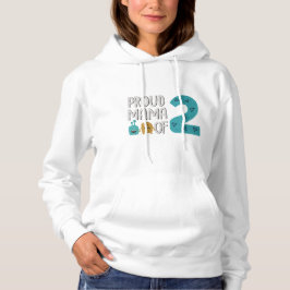 Proud Mama von zwei Hoodie