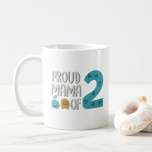 Proud Mama von zwei Kaffeetasse (Mit Donut)