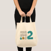 Proud Mama von zwei Tote Bag Tragetasche (Vorderseite (Produkt))