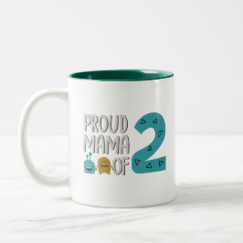 Proud Mama von zwei Zweifarbige Tasse