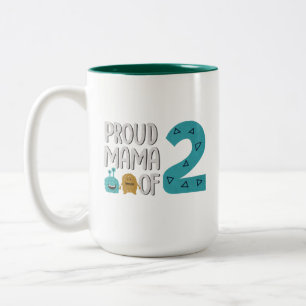 Proud Mama von zwei Zweifarbige Tasse