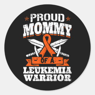 Proud Mami of a Leukämie Warrior Mama Awareness Bl Runder Aufkleber