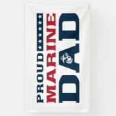 Proud Marine Vater - Farbe Banner (Vertikal)