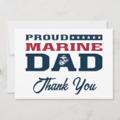 Proud Marine Vater - Farbe Dankeskarte (Vorderseite)