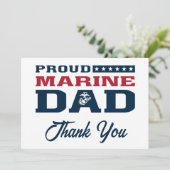 Proud Marine Vater - Farbe Dankeskarte (Stehend Vorderseite)