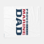 Proud Marine Vater - Farbe Fleecedecke (Vorderseite (Horizontal))
