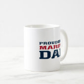 Proud Marine Vater - Farbe Kaffeetasse (VorderseiteRechts)