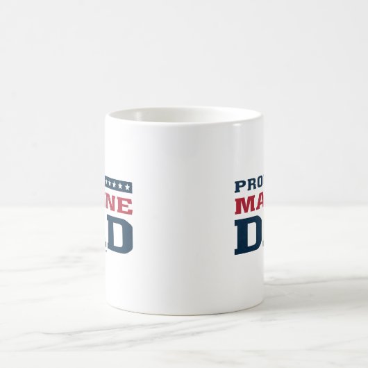 Proud Marine Vater - Farbe Kaffeetasse (Mittel)