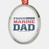 Proud Marine Vater - Farbe Ornament Aus Metall (Links)