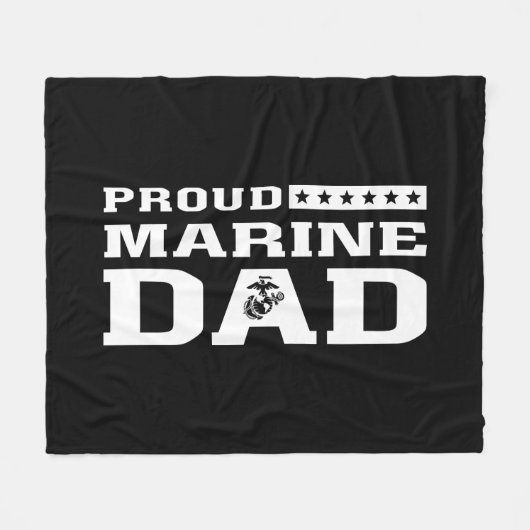 Proud Marine Vater Fleecedecke (Vorderseite (Horizontal))