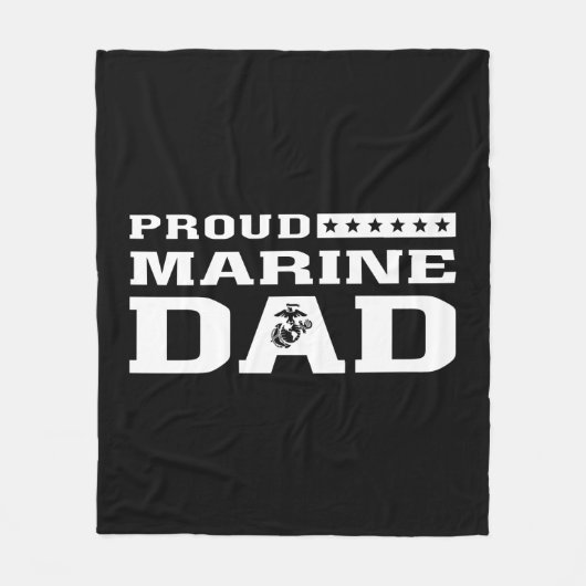 Proud Marine Vater Fleecedecke (Vorderseite)
