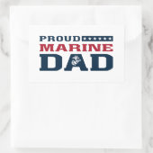 Proud Marine Vater Rechteckiger Aufkleber (Tasche)