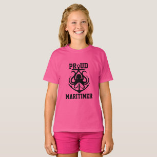 Proud Maritimer Anker Oktopus Leuchtturm Route T- T-Shirt
