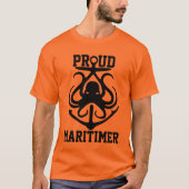 Proud Maritimer T - Shirt octopus Lighthouse Route (Vorderseite)