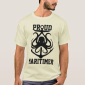 Proud Maritimer T - Shirt octopus Lighthouse Route (Vorderseite)