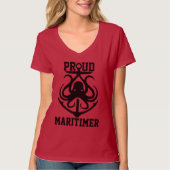 Proud Maritimer T - Shirt octopus Lighthouse Route (Vorderseite)