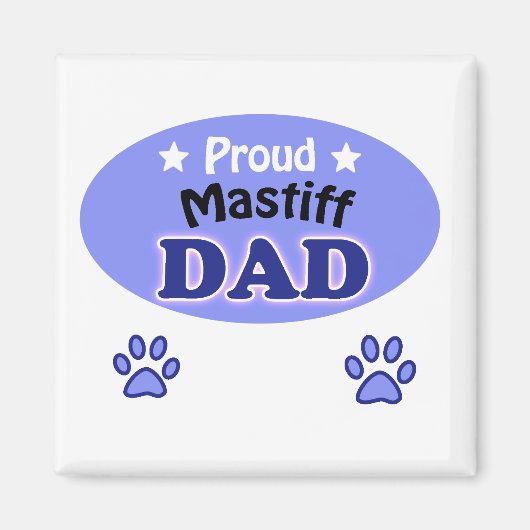 Proud Mastiff dad Magnet (Vorne)