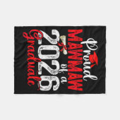 Proud Mawmaw Of A Cl Of 2026 Graduate Senior Gradu Fleecedecke (Vorderseite (Horizontal))